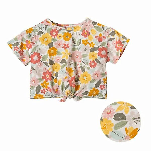People Wear Organic Kurzarmshirt mit Knotendetail und verkürzter Silhouette günstig online kaufen