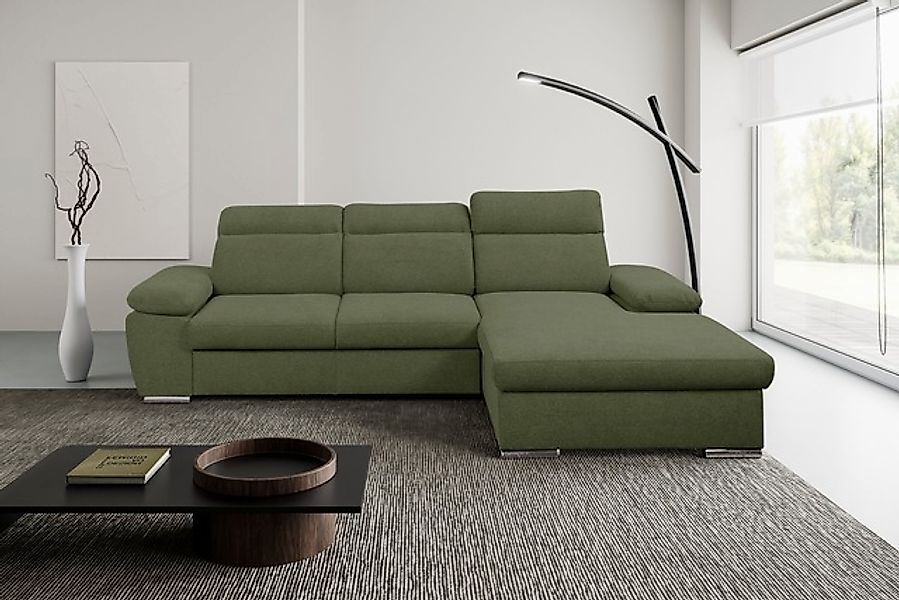 WERK2 Ecksofa »Palma modernes Schlafsofa mit Bettkasten, L-Form, B/T 282/18 günstig online kaufen
