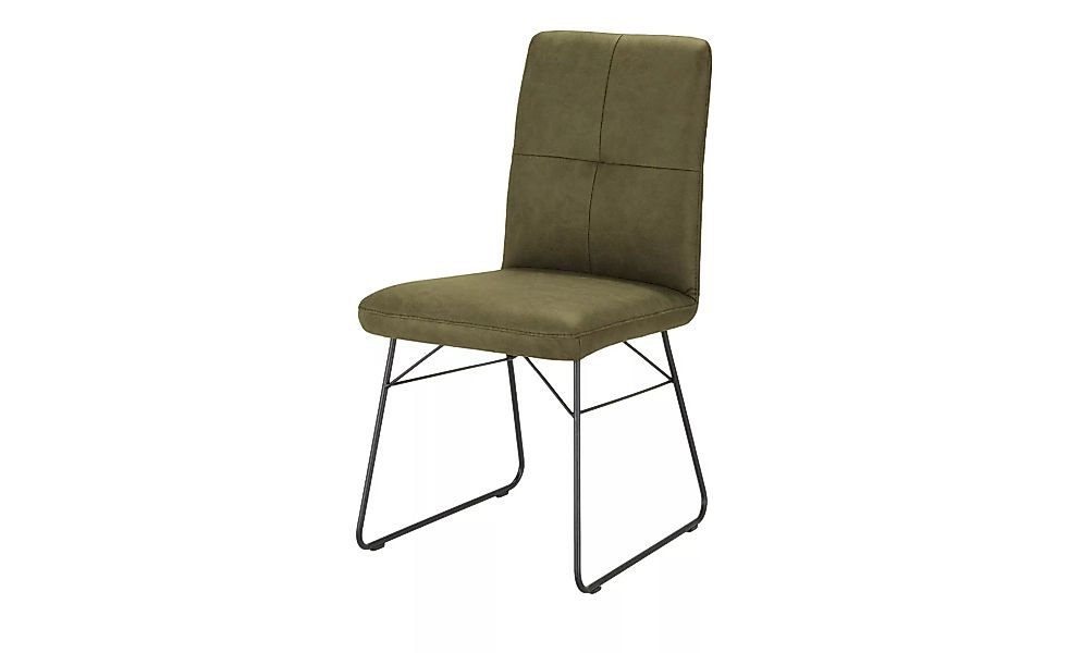 Kufenstuhl mit Griff - grün - 46 cm - 90 cm - 62 cm - Stühle > Esszimmerstü günstig online kaufen
