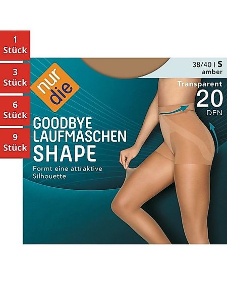 Nur Die Feinstrumpfhose Goodbye Laufmaschen Shape 20 DEN Damen (1er/3er/6er günstig online kaufen