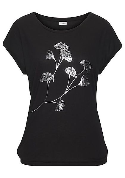 Vivance Kurzarmshirt mit schimmerndem Blumenprint aus elastischer Viskose-Q günstig online kaufen