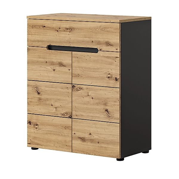 Inn.Furn Schuhkommode Eiche Grau 80 cm mit Soft-Close Cooper günstig online kaufen