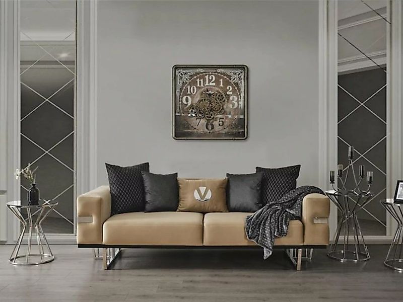 JVmoebel Sofa Luxus Couch mit Edelstahl Füßen Sitz Polster Designer Couchen günstig online kaufen