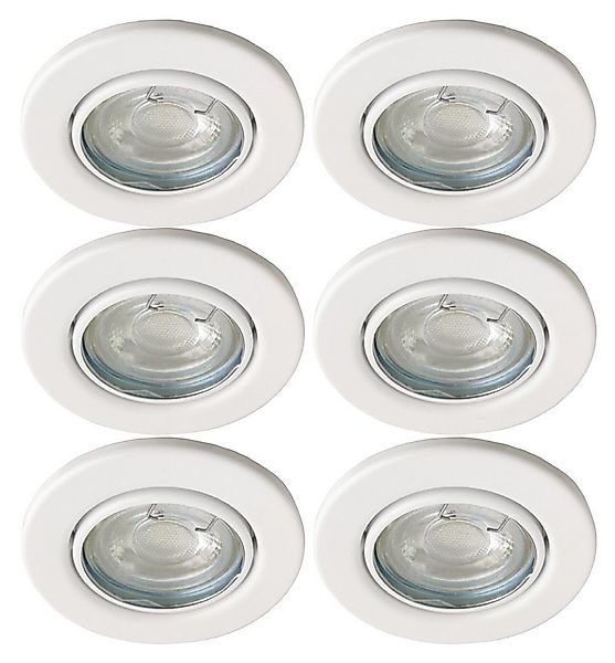 TRANGO LED Einbauleuchte, 3-Stufen dimmbar, 6er Set LED Einbaustrahler 6729 günstig online kaufen