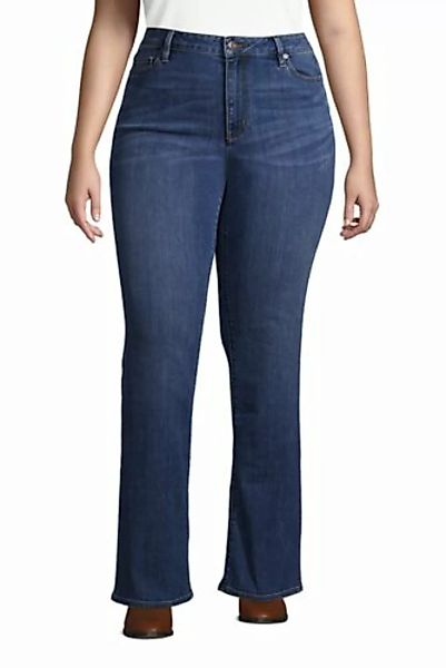 Bootcut Öko-Jeans Mid Waist in großen Größen, Damen, Größe: 52 28 Plusgröße günstig online kaufen