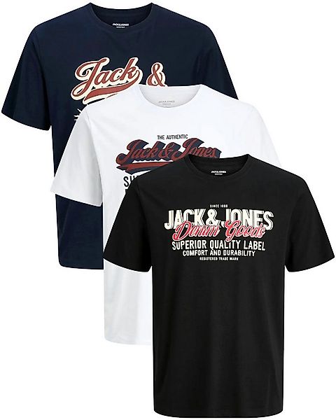 Jack & Jones Print-Shirt stilvolle Slim-Fit und Regular Shirts (Spar Set, 3 günstig online kaufen