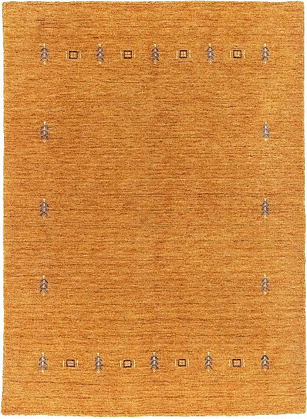 morgenland Wollteppich »Loribaft Teppich handgewebt orange«, rechteckig, Ku günstig online kaufen