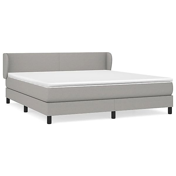 vidaXL Boxspringbett mit Matratze Hellgrau 160x200 cm Stoff1395525 günstig online kaufen