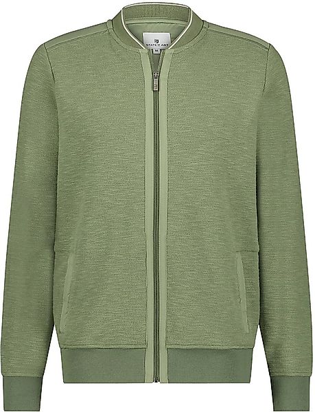 State Of Art Strickjacke Zip Grün - Größe L günstig online kaufen