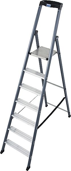 KRAUSE Stehleiter "SePro S" Alu eloxiert, 1x7 Stufen, Arbeitshöhe ca. 350 c günstig online kaufen