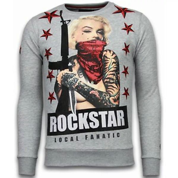 Local Fanatic  Sweatshirt Marilyn Rockstar Strass günstig online kaufen