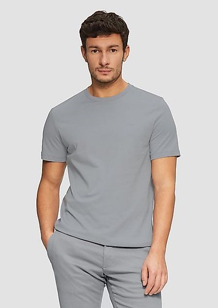 s.Oliver Kurzarmshirt Baumwoll-T-Shirt mit kleinem Logo-Print günstig online kaufen