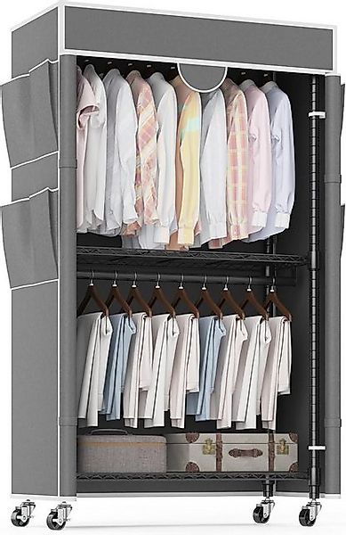 LUCKZON Kleiderschrank 90x45x204 cm mit Reißverschluss Stoffschrank mit Kle günstig online kaufen