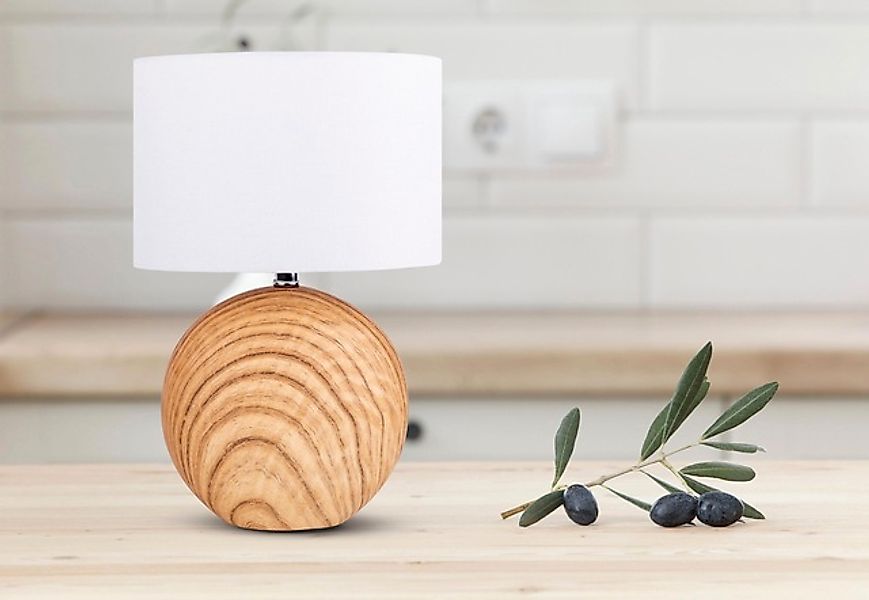 näve Tischleuchte »Woody«, 1 flammig, Leuchtmittel E14   ohne Leuchtmittel, günstig online kaufen