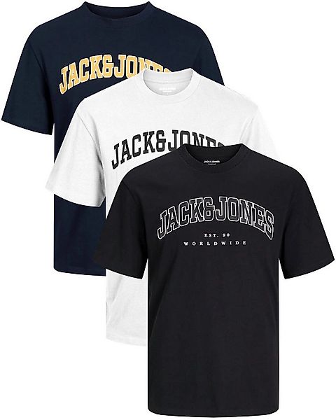 Jack & Jones Print-Shirt stilvolle Slim-Fit und Regular Shirts (Spar Set, 3 günstig online kaufen