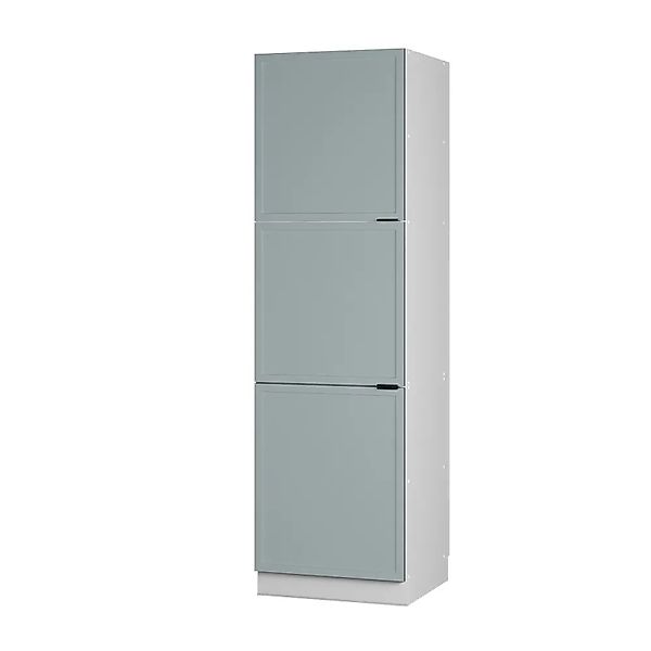 Vicco Herdumbauschrank Fame-Line Herdschrank Hellblau-grau 60 cm mit Weiß K günstig online kaufen