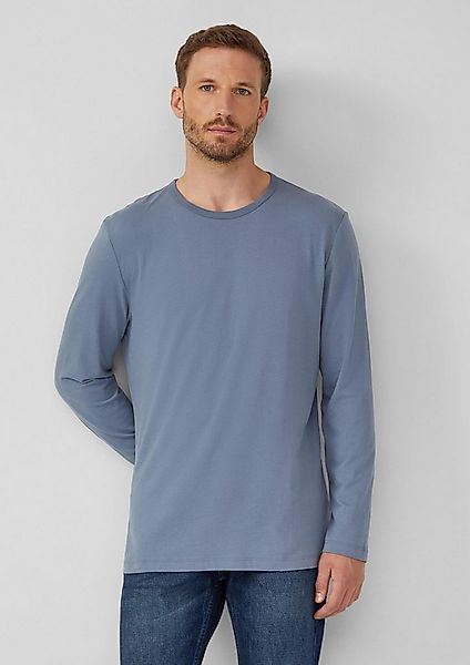 s.Oliver Langarmshirt T-Shirt Softes Longsleeve mit Crew Neck und Logo-Patc günstig online kaufen