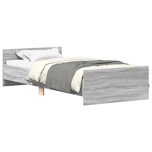 vidaXL Bettgestell Grau Sonoma 75x190 cm Holzwerkstoff 835951 günstig online kaufen