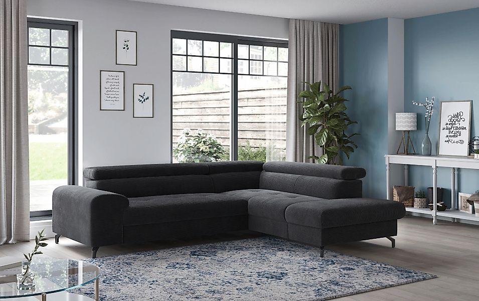 COTTA Ecksofa "Aura L-Form", mit Schlaffunktion, Bettkasten und Kopfteilver günstig online kaufen