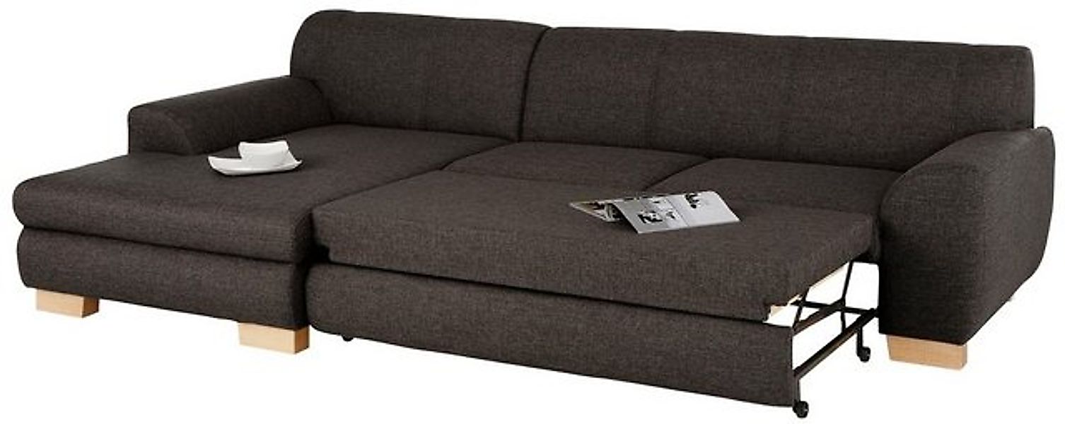 Home affaire Ecksofa "Nika L-Form", Polsterecke, Struktur fein oder Melrose günstig online kaufen