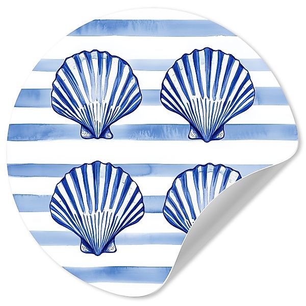 MuchoWow Wandsticker Vier Muscheln - Blau günstig online kaufen