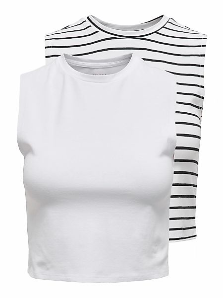 ONLY Crop-Top "ONLCHOICE S/L 2-PACK TOP BOX JRS", 2 Stk. günstig online kaufen