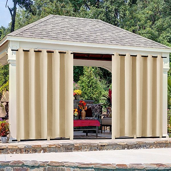 Jibenhome Outdoorgardine Outdoor Vorhang Wetterfest mit günstig online kaufen