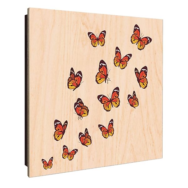 Banjado Schlüsselkasten Holz 30x30cm Schwarz Scharnier Rechts 50 Haken Desi günstig online kaufen