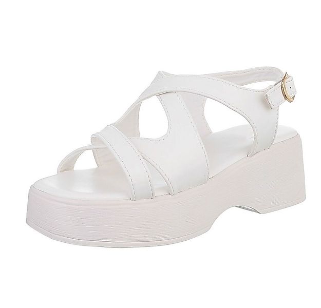Ital-Design Bequeme Sandalen mit Absatz für Damen im trendigen Design Plate günstig online kaufen