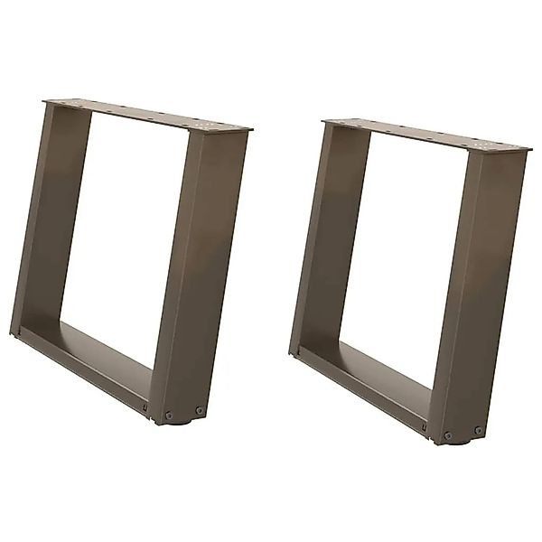 vidaXL Couchtischbeine U-Form 2 Stk Naturstahl 60x42-43 cm Stahl 4012771 günstig online kaufen