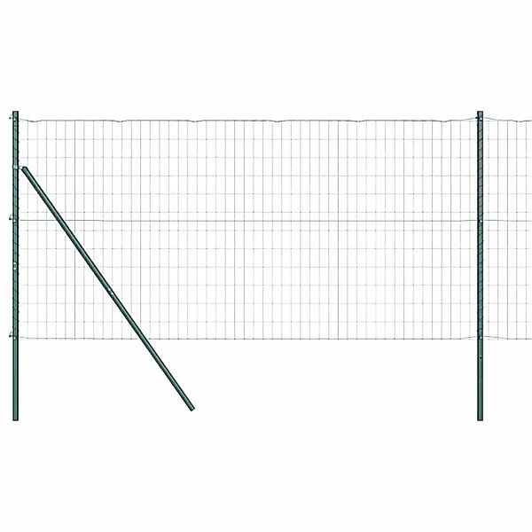 vidaXL Zaun mit Pfosten Grün 1 x 25 m Stahl und PVC 3350324 günstig online kaufen