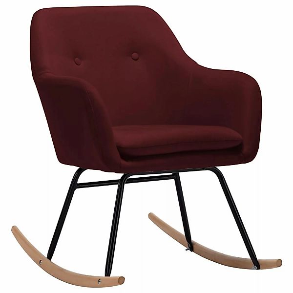 vidaXL Schaukelstuhl Weinrot Stoff Modell 1 günstig online kaufen