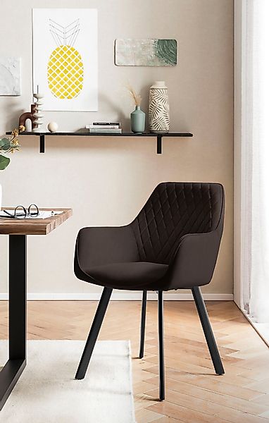 SalesFever Armlehnstuhl "Komfortabler Esszimmerstuhl im eleganten Stil", (S günstig online kaufen