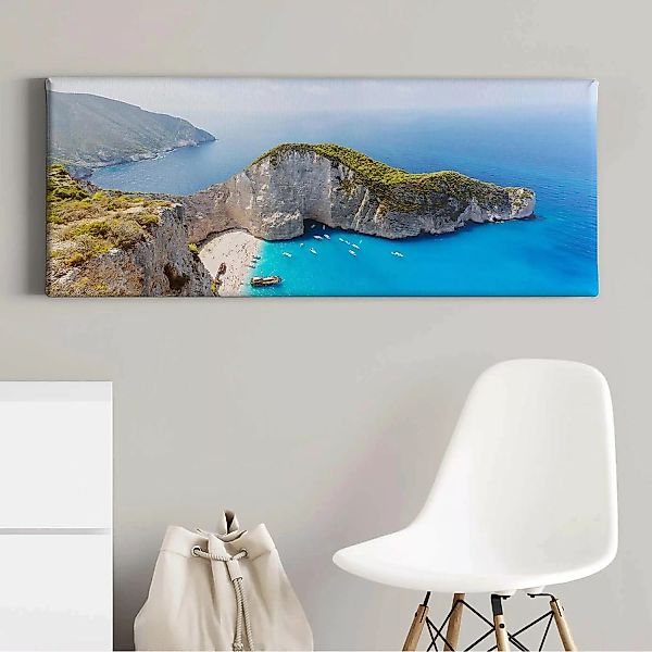Bricoflor Leinwand Panorama Mit Meer Motiv Maritimes Wandbild Mit Insel Des günstig online kaufen