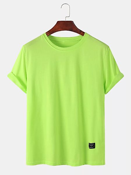 Mens Plain einfarbige Little Tag atmungsaktive T-Shirts günstig online kaufen
