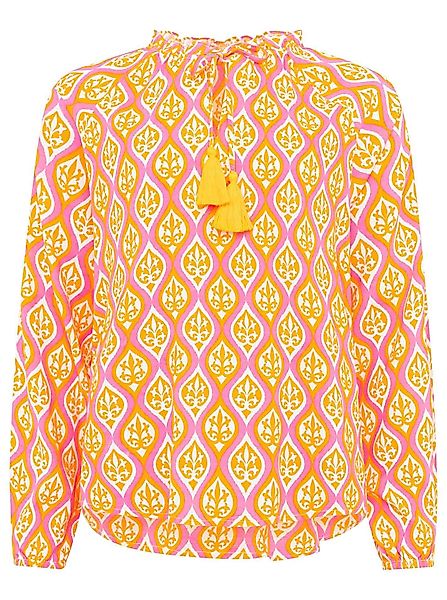 Zwillingsherz Schlupfbluse "Ovale Ranken" Bindeband mit günstig online kaufen