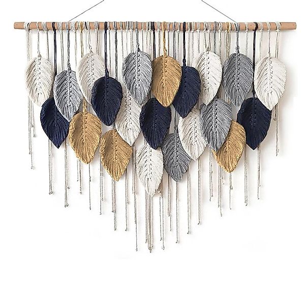 Coonoor Wanddekoobjekt Großer Makramee-Wandbehang, Boho-Blätter, Makramee-W günstig online kaufen