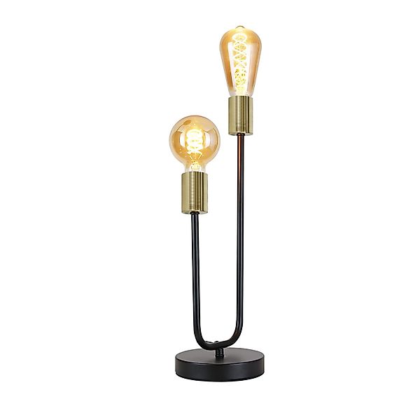 ZMH Tischleuchte Vintage Nachttischlampe Schwarz-Gold - günstig online kaufen