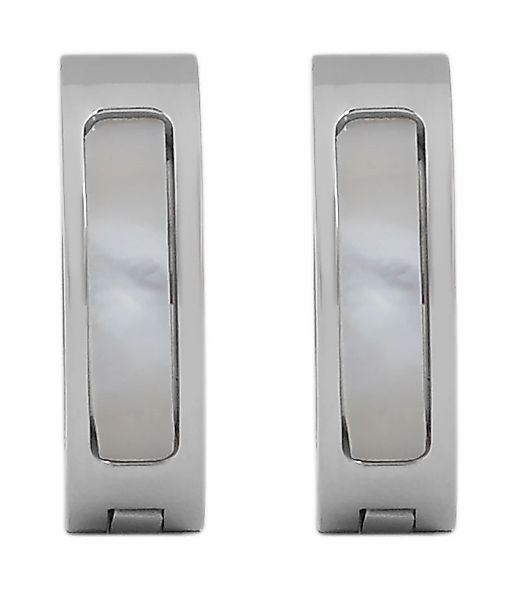 Adelia´s Klappcreolen "Damen Ohrringe – Klappcreole aus Edelstahl mit Perlm günstig online kaufen