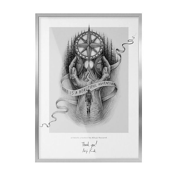 Tulup Bilderrahmen Foto Rahmen 70x100 cm Silber Bilderrahmen Fotorahmen Bil günstig online kaufen