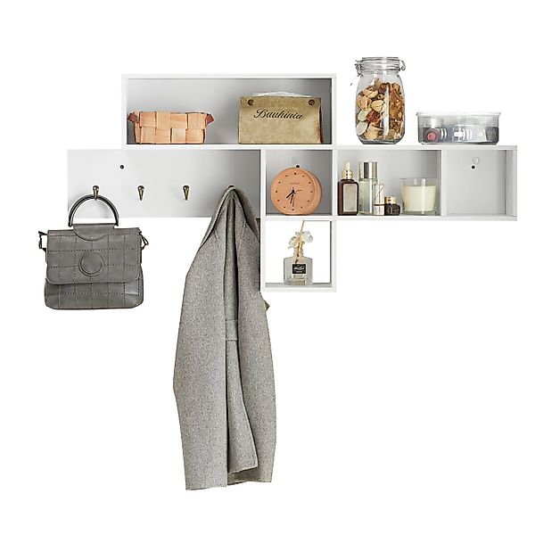 SoBuy Wandgarderobe FHK17, mit 5 Fächern günstig online kaufen