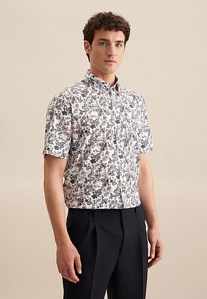 seidensticker Businesshemd "Regular", Regular 1/2 Button-Down-Kragen Druck günstig online kaufen