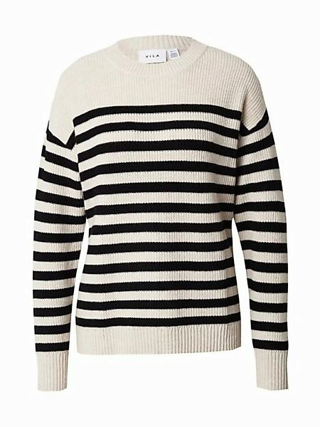 Vila Rundhalspullover "VIRIL RIB STRIPE L/S KNIT TOP - NOOS" günstig online kaufen