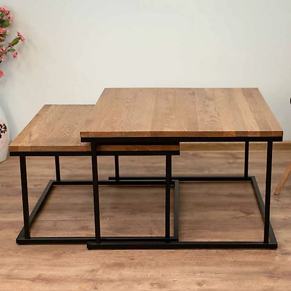 Wohnzimmer Tische mit Massivholzplatte modernem Design (zweiteilig) günstig online kaufen