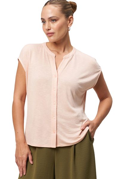 Zero T-Shirt "Damen Shirt mit Knopfleiste" 1 Stk. tlg. Knopfleiste günstig online kaufen