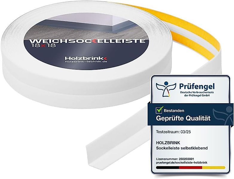 HOLZBRINK Sockelleiste HOLZBRINK selbstklebend PVC 18x18mm, 1 m, L: 100 cm, günstig online kaufen