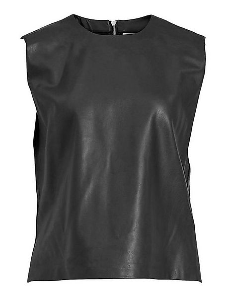 Vila Shirttop Coated PU Top Ärmelloses Kunstleder Blusen Shirt VIODINE VIOD günstig online kaufen