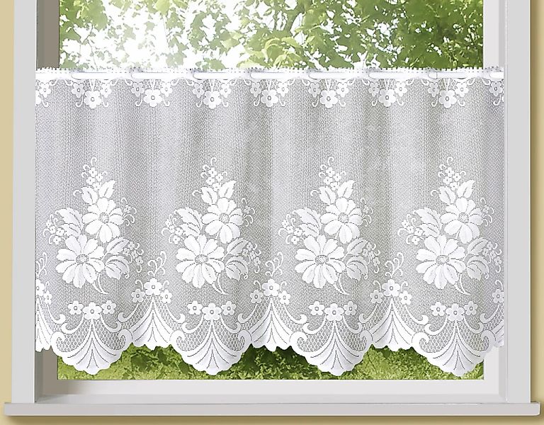 Weckbrodt Scheibengardine "Mara" Stangendurchzug 1 Stk. tlg. Bistro, Gardin günstig online kaufen
