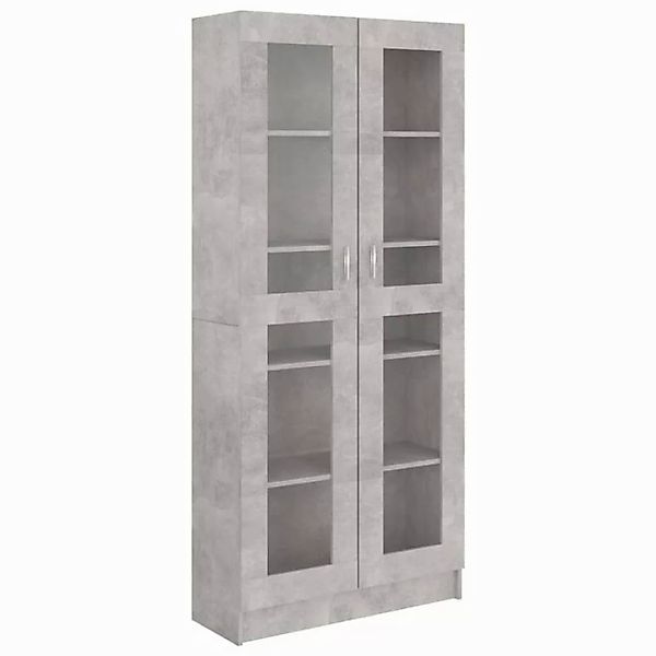 furnicato Vitrine Vitrinenschrank Betongrau 82,5x30,5x185,5 cm Holzwerkstof günstig online kaufen