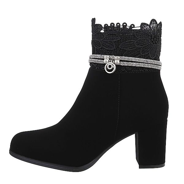 Ital-Design Damen Elegant High-Heel-Stiefelette Blockabsatz High-Heel günstig online kaufen